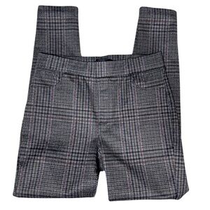 Sanctuary Womens Grafton Plaid Check Stretch Skinny Grey Black Red Size Small